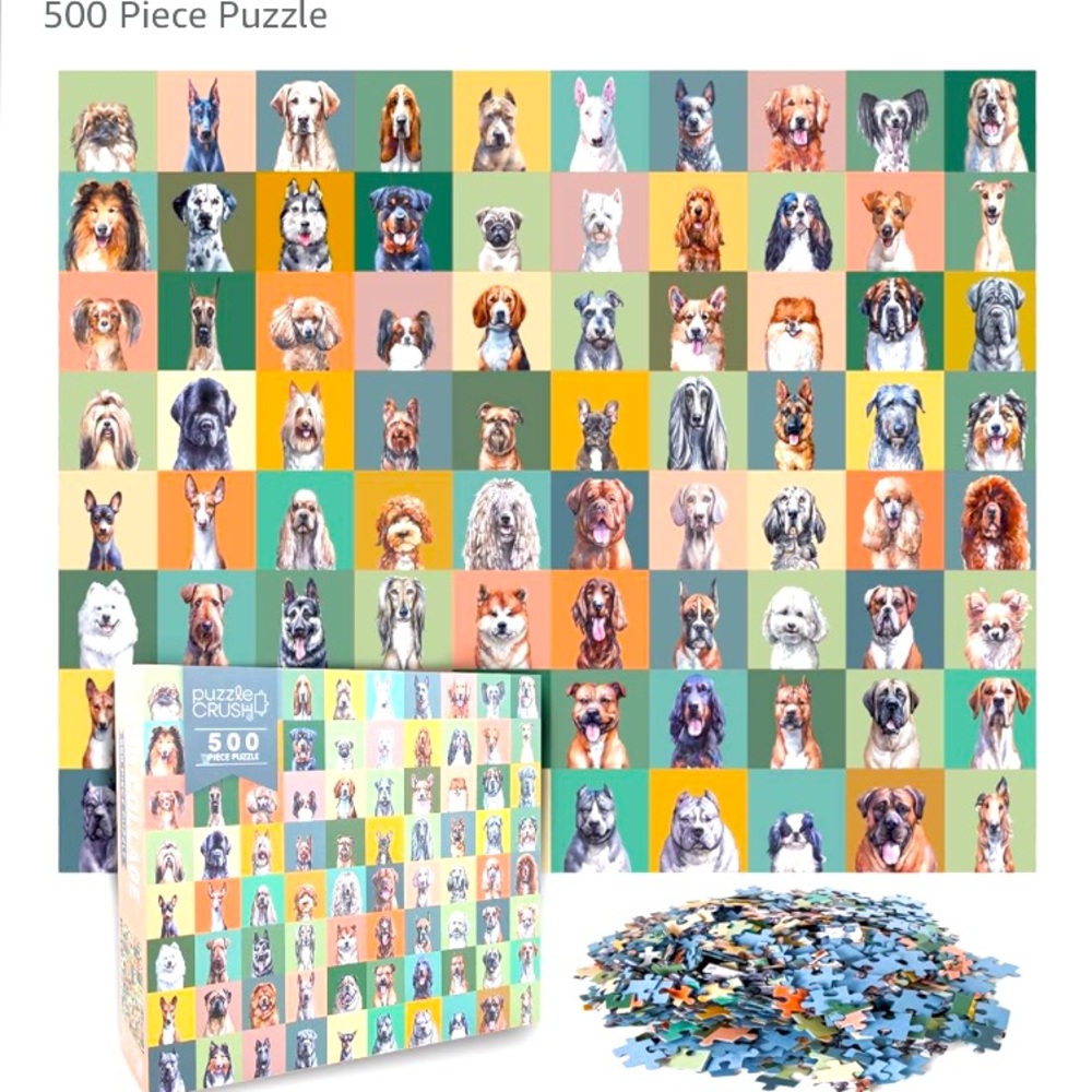 Dog-Themed 500 Piece Puzzle